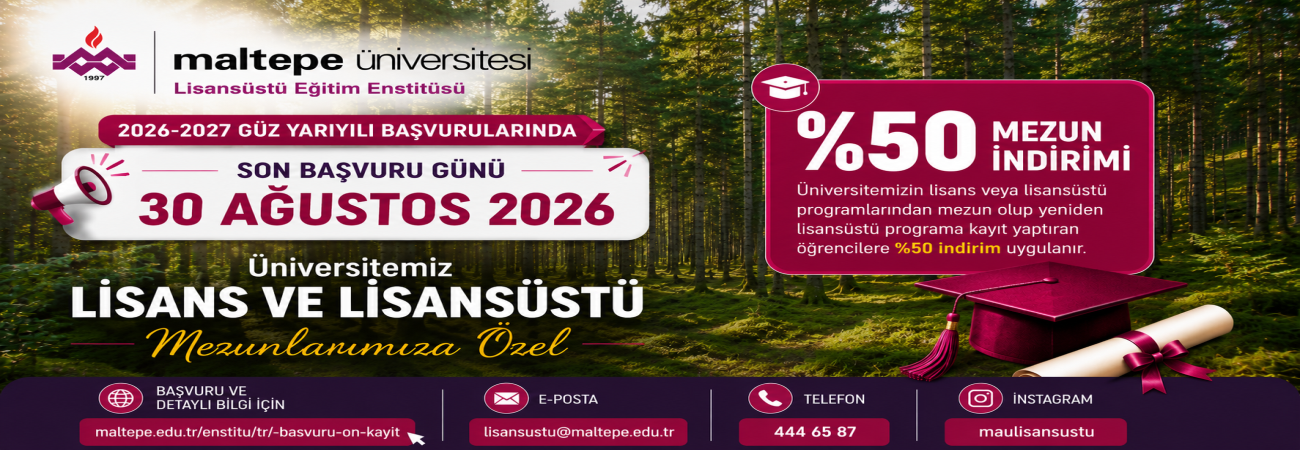 Üniversitemiz Mezunlarına %50 İndirim Fırsatı